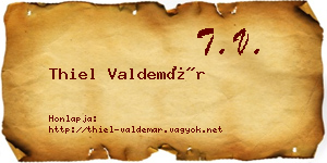Thiel Valdemár névjegykártya